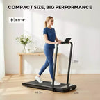 Tapis de marche compact NAYSAYE pour sous le bureau, silencieux et portable, pour l'exercice à la maison et au bureau, Noir, 42.2*22.05*38