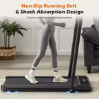 Tapis de marche compact NAYSAYE pour sous le bureau, silencieux et portable, pour l'exercice à la maison et au bureau, Noir, 42.2*22.05*38