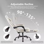 Chaise de jeu Bestier avec support lombaire, chaise de bureau avec hauteur réglable, accoudoirs et appuie-tête, roues rotatives à 360°