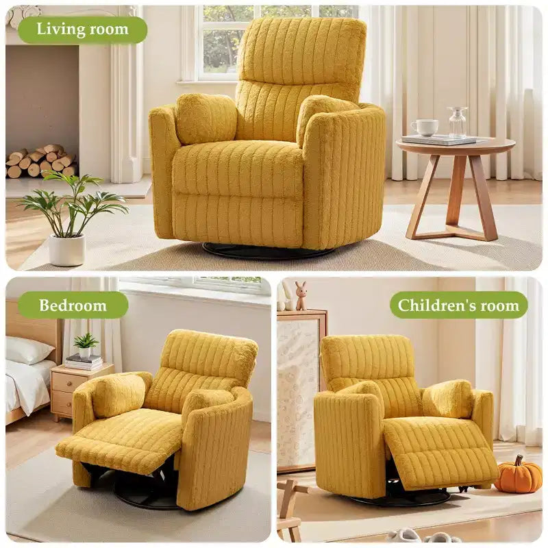Fauteuil inclinable électrique KERDOM, fauteuil inclinable pivotant et à bascule avec ports USB