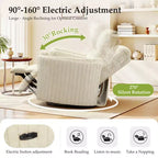 Fauteuil inclinable électrique KERDOM, fauteuil inclinable pivotant et à bascule avec ports USB