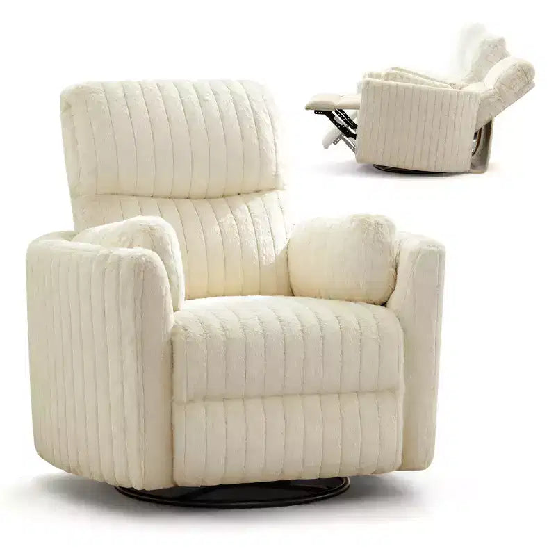 Fauteuil inclinable électrique KERDOM, fauteuil inclinable pivotant et à bascule avec ports USB