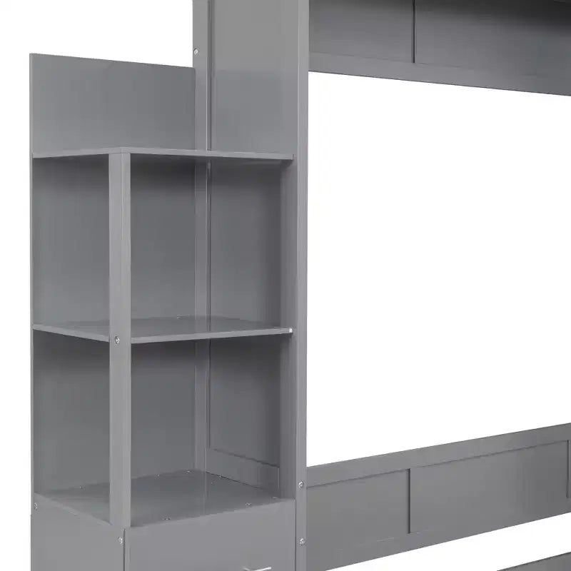 Lit escamotable mural Murphy double/grand lit avec étagères, tiroirs et lumières LED, armoire lit Murphy peu encombrante pour chambre d'amis ou bureau à domicile
