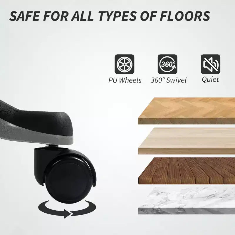 Chaise de bureau en cuir PU à dossier haut, chaise pivotante avec fonction d'inclinaison et hauteur réglable