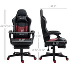 Racing Gaming Chair Diamond PU Leather Office Gamer Chair High Back Swivel Recliner with Footrest, Lumbar Support, Adjustable Height