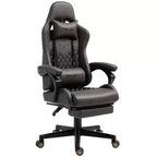 Racing Gaming Chair Diamond PU Leather Office Gamer Chair High Back Swivel Recliner with Footrest, Lumbar Support, Adjustable Height