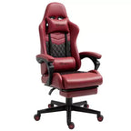 Racing Gaming Chair Diamond PU Leather Office Gamer Chair High Back Swivel Recliner with Footrest, Lumbar Support, Adjustable Height