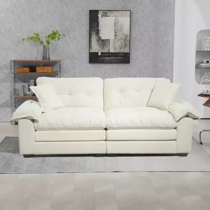 EHMKNP 84 Wide Loveseat Couch with Deep Seat Cushions for Living Room, Apartment