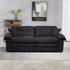 Canapé deux places large EHMKNP de 213 cm avec coussins d'assise profonds pour salon, appartement
