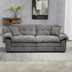 Canapé deux places large EHMKNP de 213 cm avec coussins d'assise profonds pour salon, appartement