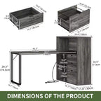 Bureau d'angle en forme de L Balconera de 140 cm avec 3 tiroirs et prises de courant, table d'ordinateur de jeu d'angle à LED avec étagère réglable