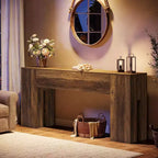 Tribesigns Grande console de 180 cm pour entrée, canapé, couloir, foyer, salon, marron