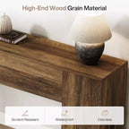 Tribesigns Grande console de 180 cm pour entrée, canapé, couloir, foyer, salon, marron