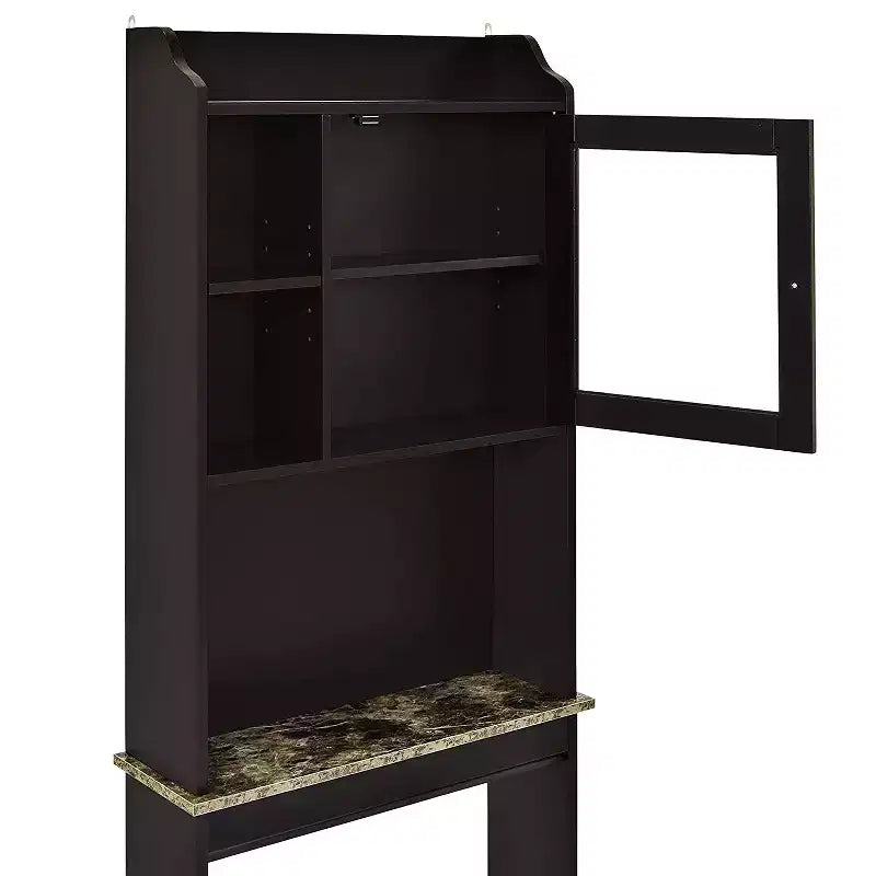 Meuble de rangement Okak de 172 cm au-dessus des toilettes avec étagères ouvertes, meuble de rangement de salle de bain en bois pour la maison, la salle de bain