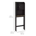 Meuble de rangement Okak de 172 cm au-dessus des toilettes avec étagères ouvertes, meuble de rangement de salle de bain en bois pour la maison, la salle de bain
