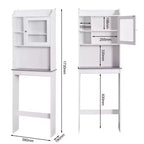 Okak 68 Inch Over Toilet Storage Cabinet with Open Shelves, Wood Bathroom Storage Cabinet for Home, Bathroom