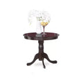 5-Piece Round Cappuccino Finish Solid Wood Top Dining table with 4 Chairs with