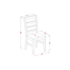 Table à manger ronde 5 pièces, plateau en bois massif finition cappuccino avec 4 chaises avec
