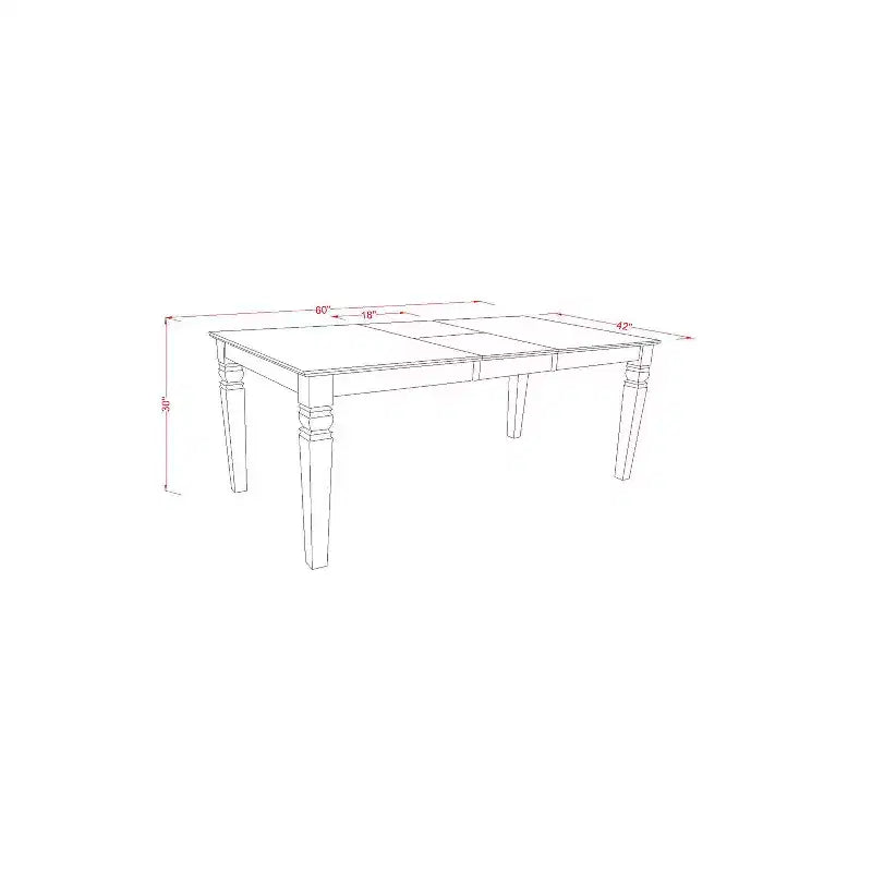 Ensemble de salle à manger rétro - Table et chaises de cuisine - Ensemble de 7 pièces