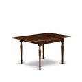 5-Piece Mahogany Finish Solid Wood Top - Rectangular Upholstered Dining Room Set (Seats 4)