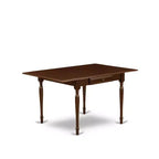 5-Piece Mahogany Finish Solid Wood Top - Rectangular Upholstered Dining Room Set (Seats 4)
