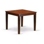 HomeStock 5-Piece Mahogany Finish Solid Wood Top Dining Table with 4 Chairs