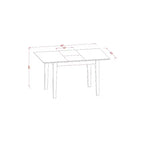 Kitchen Dining Table Set with Chairs, Small Rectangular Table & Upholstered Dining Chairs for Home