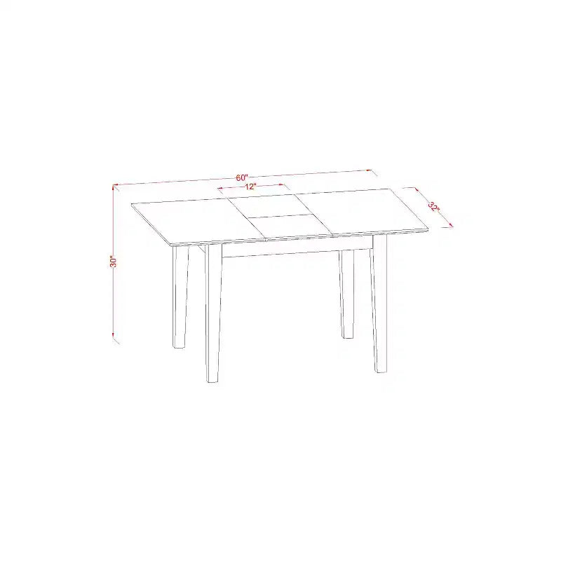 Kitchen Dining Table Set with Chairs, Small Rectangular Table & Upholstered Dining Chairs for Home