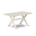 HomeStock – Table à manger 6 pièces avec plateau en bois massif finition chêne naturel, 1 banc et 4 chaises