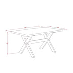 HomeStock – Table à manger 6 pièces avec plateau en bois massif finition chêne naturel, 1 banc et 4 chaises
