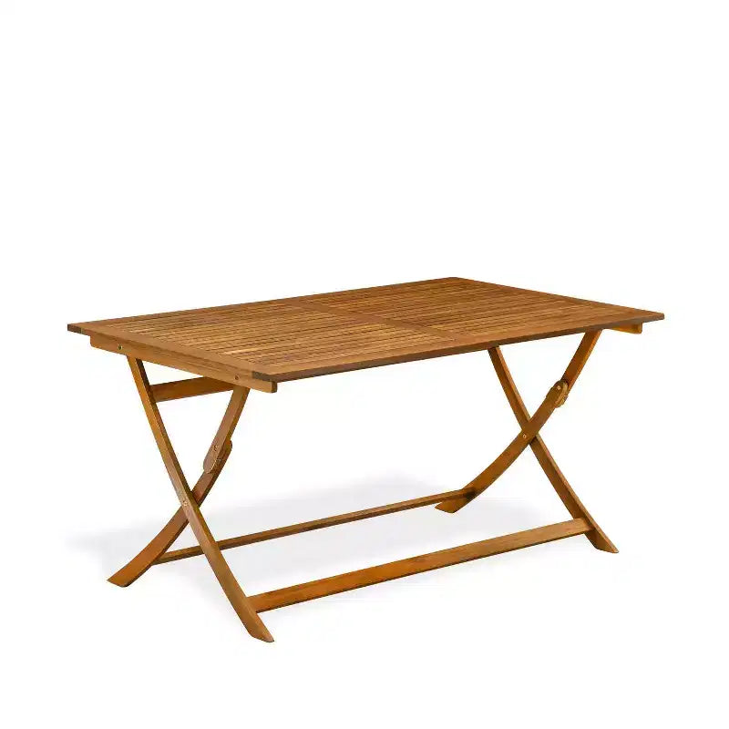 Ensemble de salle à manger HomeStock 5 pièces, table avec plateau en bois massif finition chêne naturel et 4 chaises