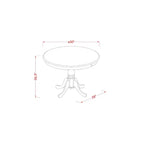 Ensemble de salle à manger à hauteur de comptoir de cuisine - Table et 4 chaises - Fini chêne
