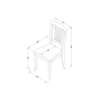 Table à manger ronde 5 pièces HomeStock avec plateau en bois massif finition noire et 4 chaises
