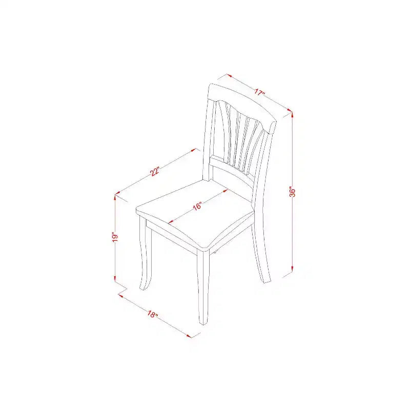 Table à manger ronde 5 pièces HomeStock avec plateau en bois massif finition noire et 4 chaises