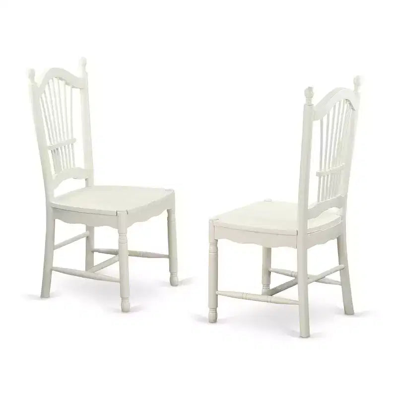 Table de salle à manger HomeStock 5 pièces en bois massif à plateau rond, finition crème et cerisier, avec 4 chaises