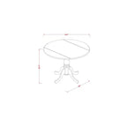 Ensemble de salle à manger rond avec 4 chaises - Table de 42 pouces, finition acajou, ensemble de meubles compacts