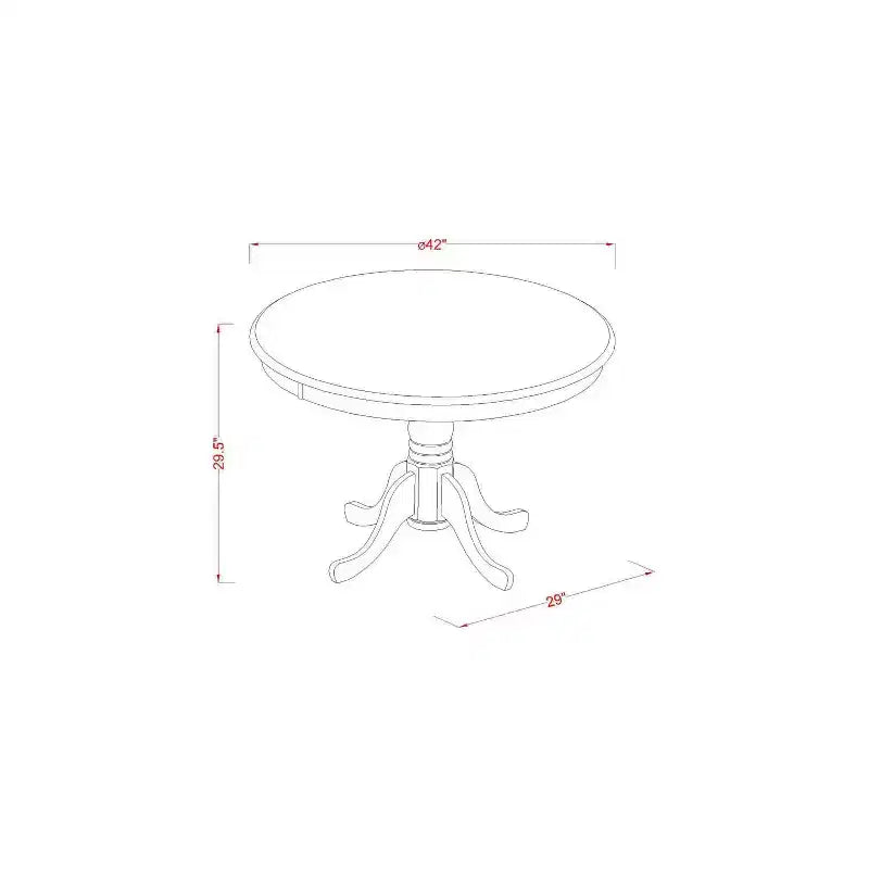 Ensemble Table à Manger Ronde - Table Ronde 3 Pièces avec Chaises Parsons - Style Gothique Glamour
