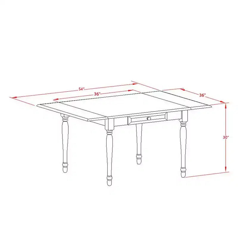 Ensemble de salle à manger 3 pièces HomeStock en bois massif finition cerisier et crème avec table à rallonges