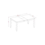Ensemble de salle à manger 6 pièces Table avec chaises et banc - Fini cappuccino, 36x66 pouces