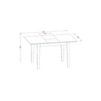 Ensemble de salle à manger contemporain 5 pièces – Table de cuisine avec rallonge et 2 chaises en similicuir, 2 bancs – 81x152 cm