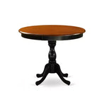 HomeStock 5-Piece Black and Cherry Finish Solid Wood Top Dining table with 4 Chairs