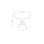 HomeStock 5-Piece Black and Cherry Finish Solid Wood Top Dining table with 4 Chairs
