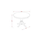 Kitchen Table Set 3 Piece - Dining Table with 2 Chairs - Buttermilk & Cherry Finish - Eclectic Design