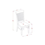Kitchen Table Set 3 Piece - Dining Table with 2 Chairs - Buttermilk & Cherry Finish - Eclectic Design