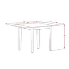 Ensemble de salle à manger rectangulaire 5 pièces en bois massif à plateau blanc lin - 4 places