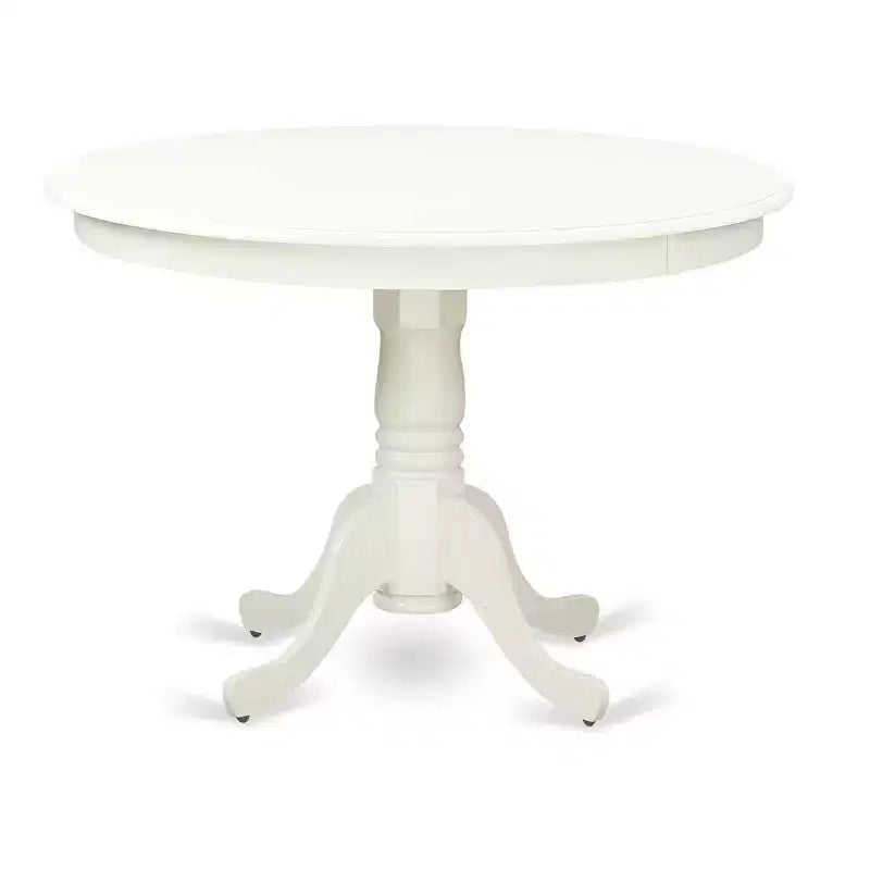 Ensemble de salle à manger rond 5 pièces de style asiatique - Table de 107 cm et 4 chaises - Meubles de salle à manger modernes et élégants