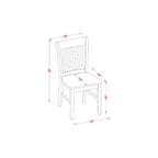 Ensemble de salle à manger pour petits espaces - Table et chaises rondes 3 pièces - Blanc lin - Accents antiques
