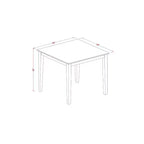 Ensemble repas toscan 3 pièces - Table carrée et 2 chaises en lin - 91x91 cm - Idéal petits espaces