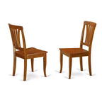 Ensemble table de salle à manger avec 2 chaises, table de cuisine ronde à abattants, bois d'hévéa massif, finition marron selle, 107x107 cm