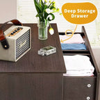 Grande commode 6 tiroirs Karl Home pour chambre à coucher et commode avec construction robuste, organisateur de rangement en bois pour placard, couleur marron.